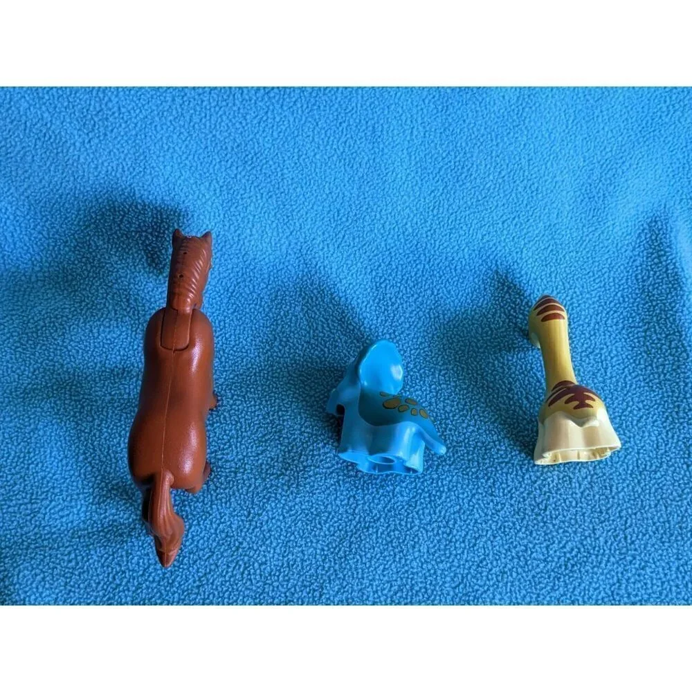 3 Piece Lego Duplo Jurassic World Dinosaur and Belville Horse Replacement Bundle